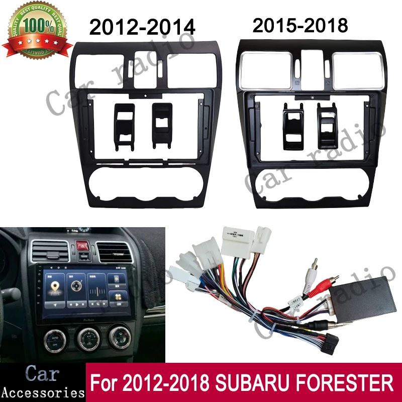 For 2012-2018 SUBARU FORESTER 9 Inch Car Radio Android Stereo Frame Player 2Din Head Unit Fascia Panel Dash Board Cover