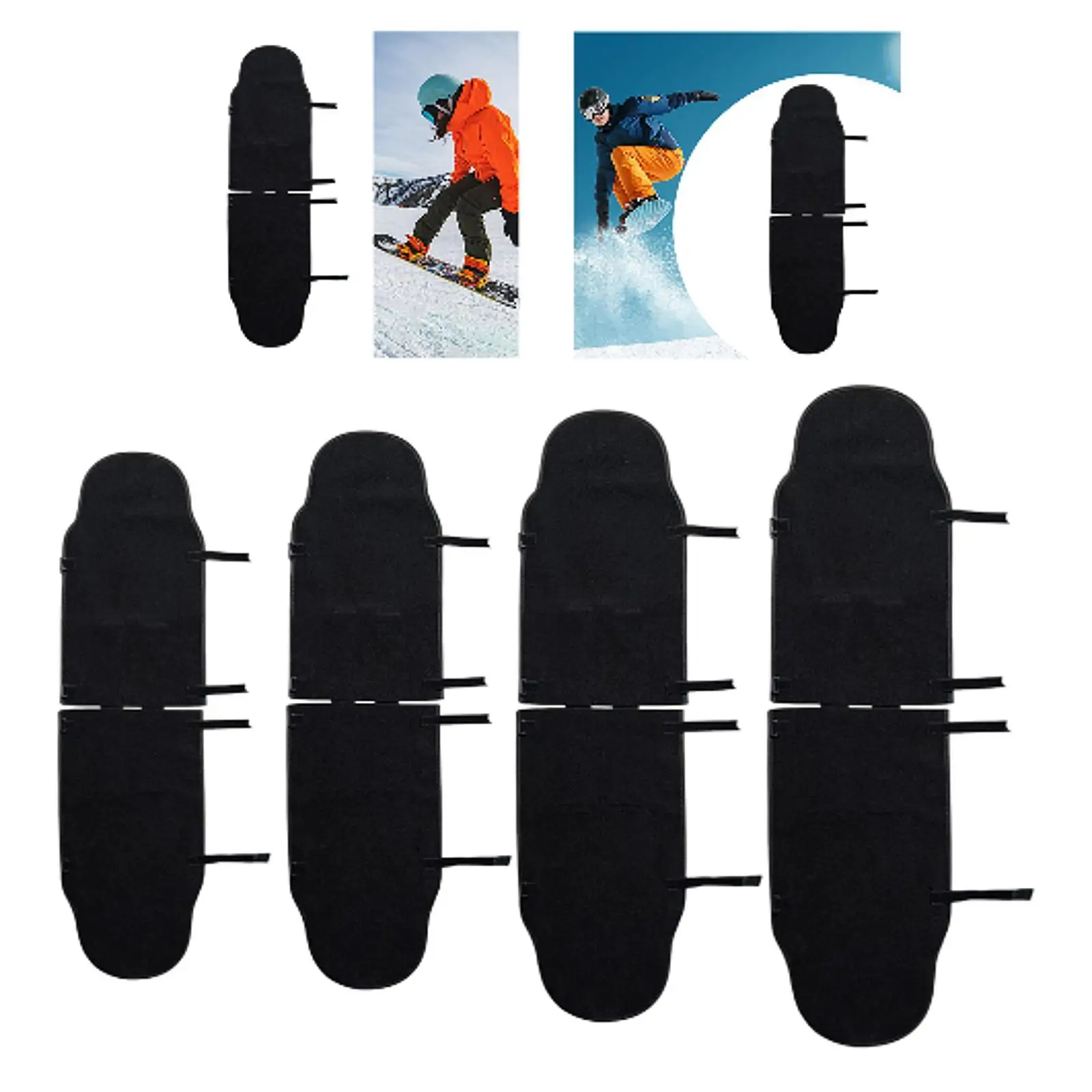 Truque de snowboard em casa, prática de truque de esqui, resistente a arranhões com encadernação, pano de feltro aberto, capa de proteção para snowboard