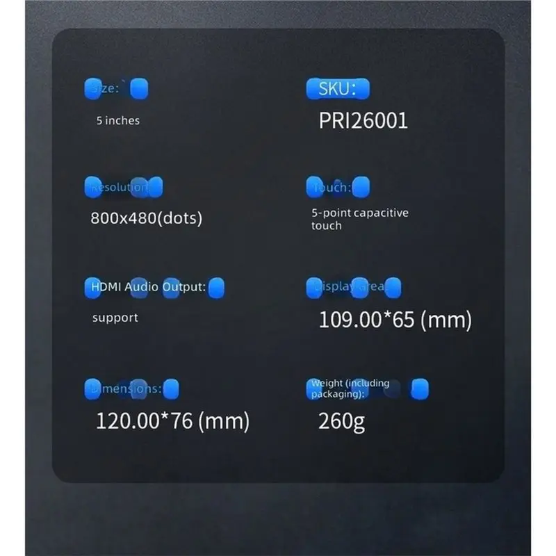HOT!A72T For 3B+ For 4B Compatible 5-Inch Touch Screen LCD Display For Raspberry Pi- Output-1920 X 1080 Resolution(LCD)