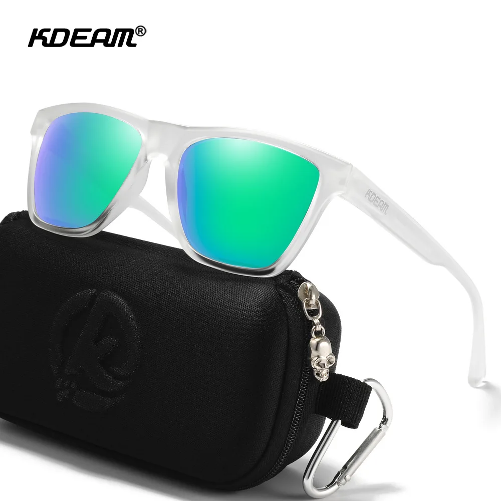 

KDEAM New Solid Color Casual Polarized Sunglasses TR90 Frame Classic Square Unisex Sun Glasses Outdoor Sports Windproof Goggles