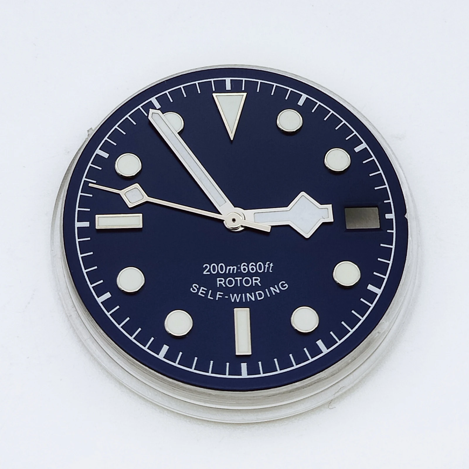 28.5MM Watch Part Green Luminous Dial Add Hands Fit NH35 Automatic Movement