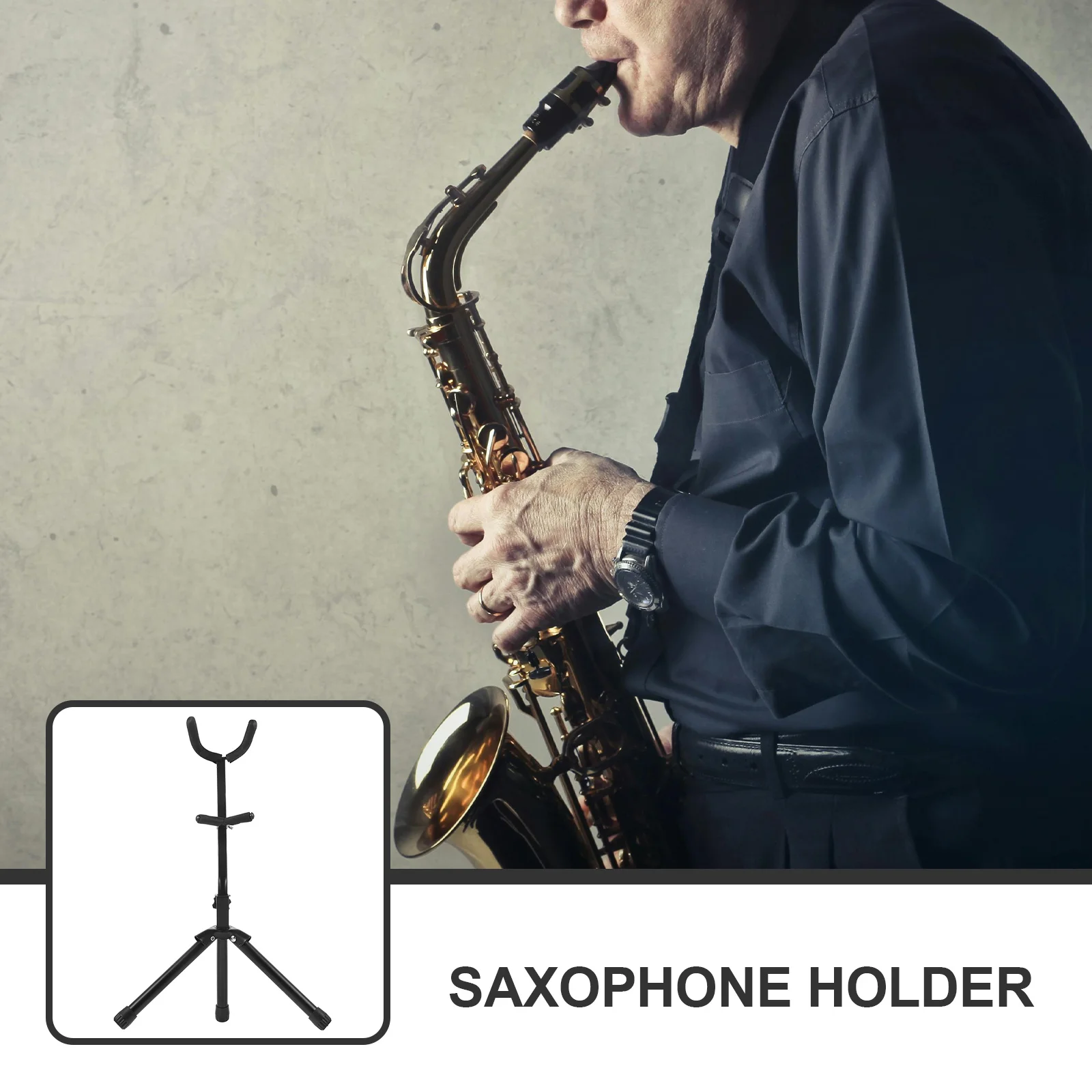 

Saxophone Display Stand 1pc Floor Holder for Alto Tenor Portable Instrument Support Rack Storage Bracket Shelf