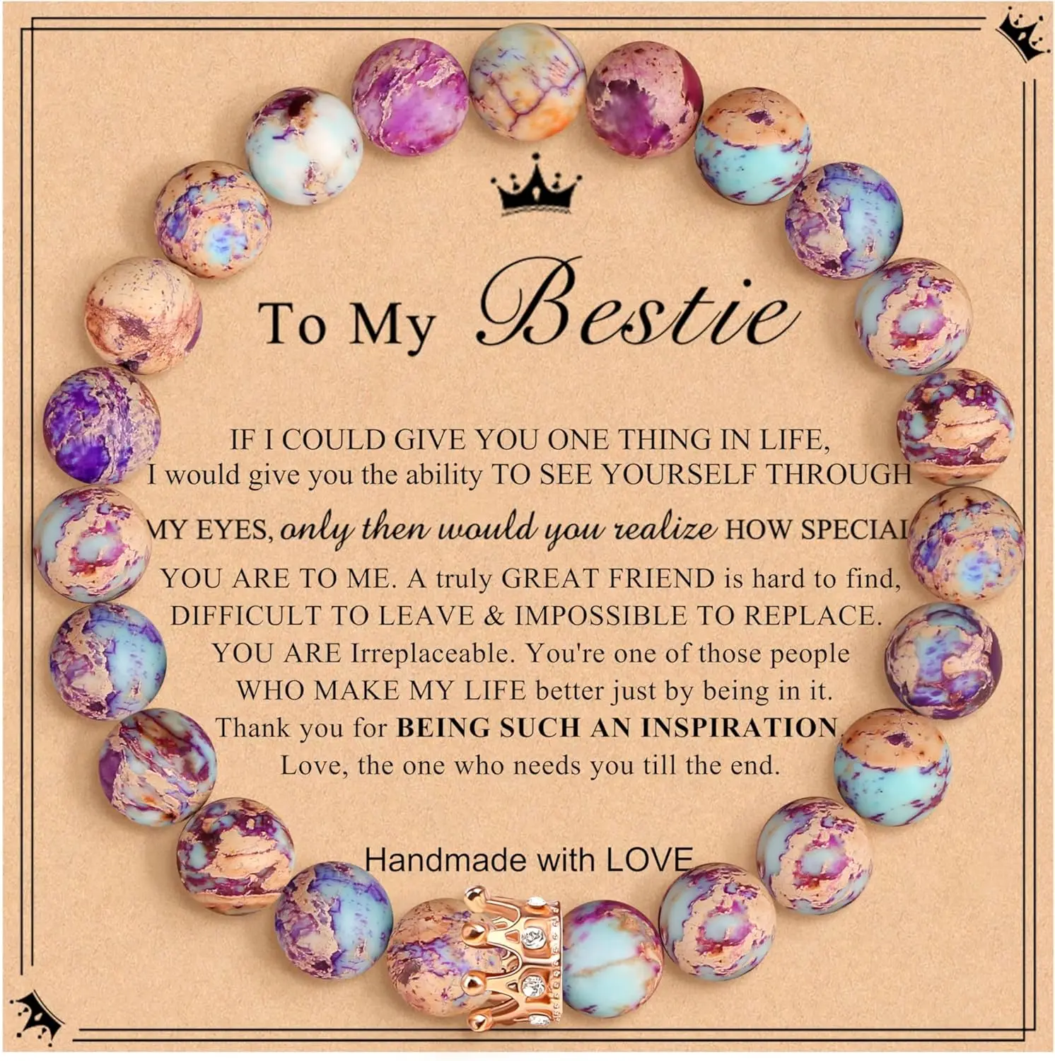 

Friendship Gifts For Women Christmas Valentines Day Graduation Healing Stone Bracelets Gifts