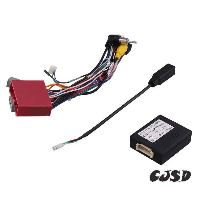 

CJSD-16Pin Wiring Harness Canbus Decoder Box Adapter For Mazda CX-7 CX-9 CX7 CX9 Android Stereo