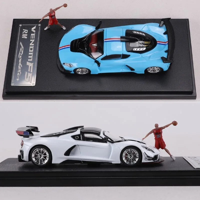 1:64 Hennessey Venom F5، نموذج سيارة مصنوع من خليط معدني مصبوب، للمراهقين للعب مع، ديكور للبالغين، هدية عيد ميلاد للأطفال.
