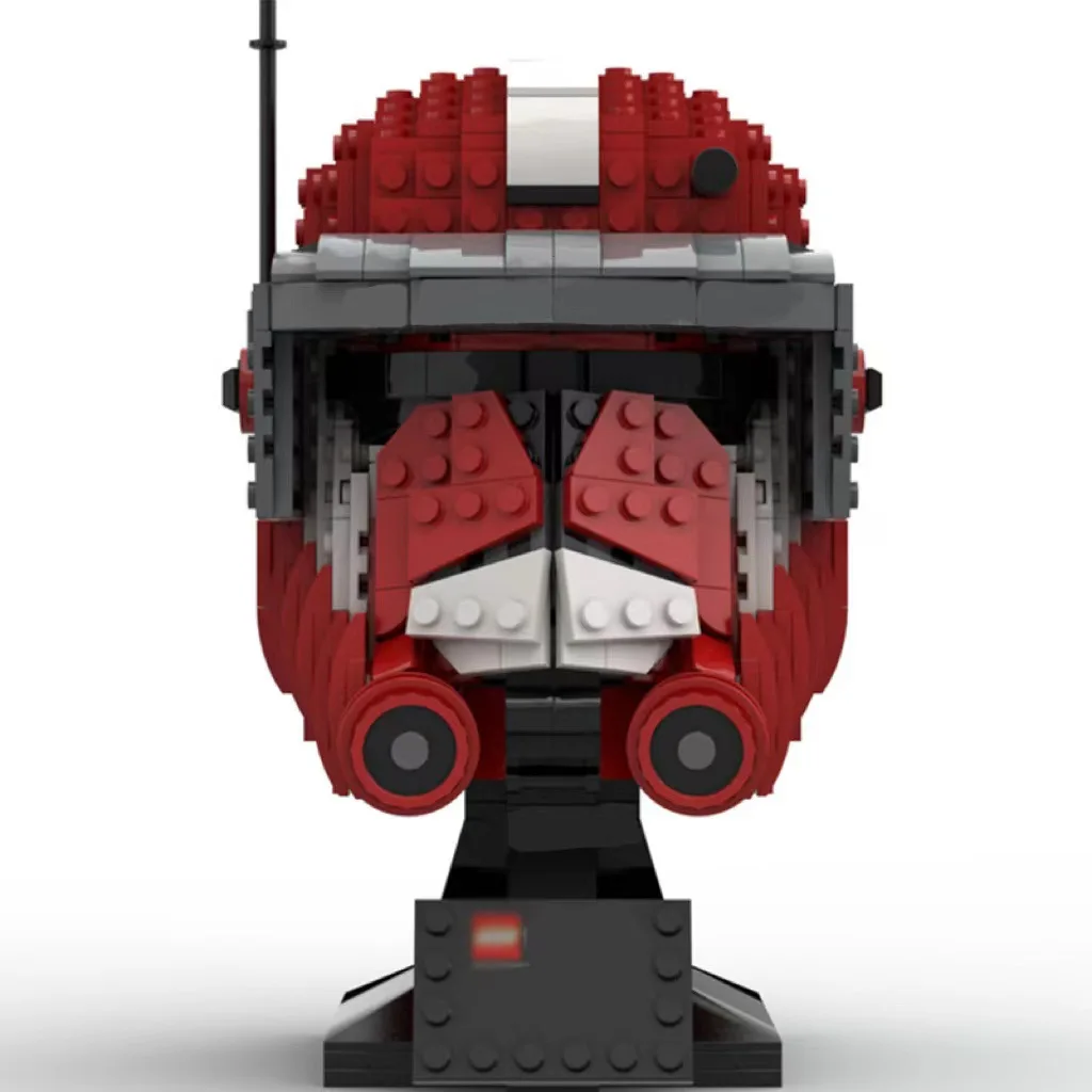 Sci-Fi Soldier Helmet MOC Building Blocks, ABS Display Bricks, DIY Collectible Toy For Adult Hobbyists & Holiday Gifts