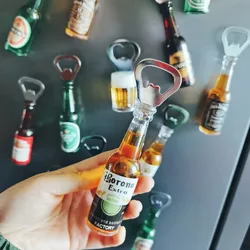 Retro Creative Beer Bottle Opener Personalized Bar Decoration Mini Home Beverage Bottle Opener Refrigerator Magnetic Tape Driver