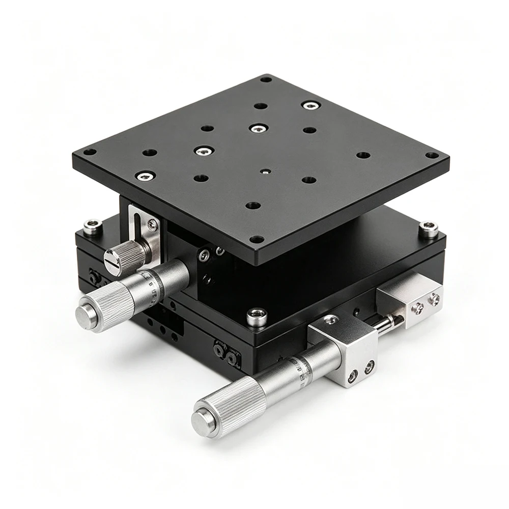 XZ Axis 90x90mm LE90-C LE90-L LE90-R Manual Displacement Lifting Platform Micro Cross Guide Slide Table Precision Trimming Table
