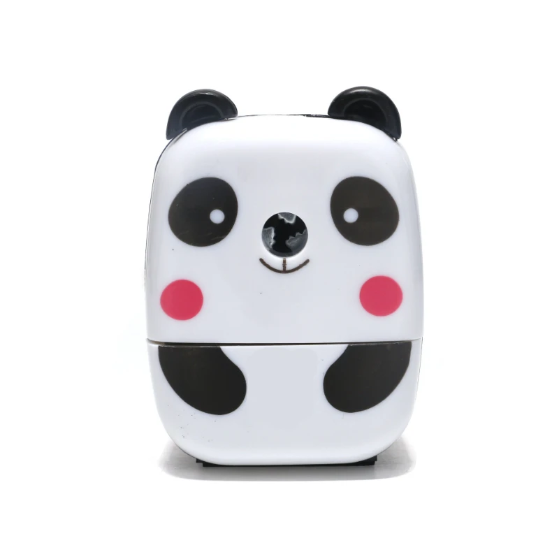 Cartoon Panda Hand-cranked Pen Sharpener Automatic Pen Feeding Pen Sharpener Educational and Stationery Pen Sharpener
