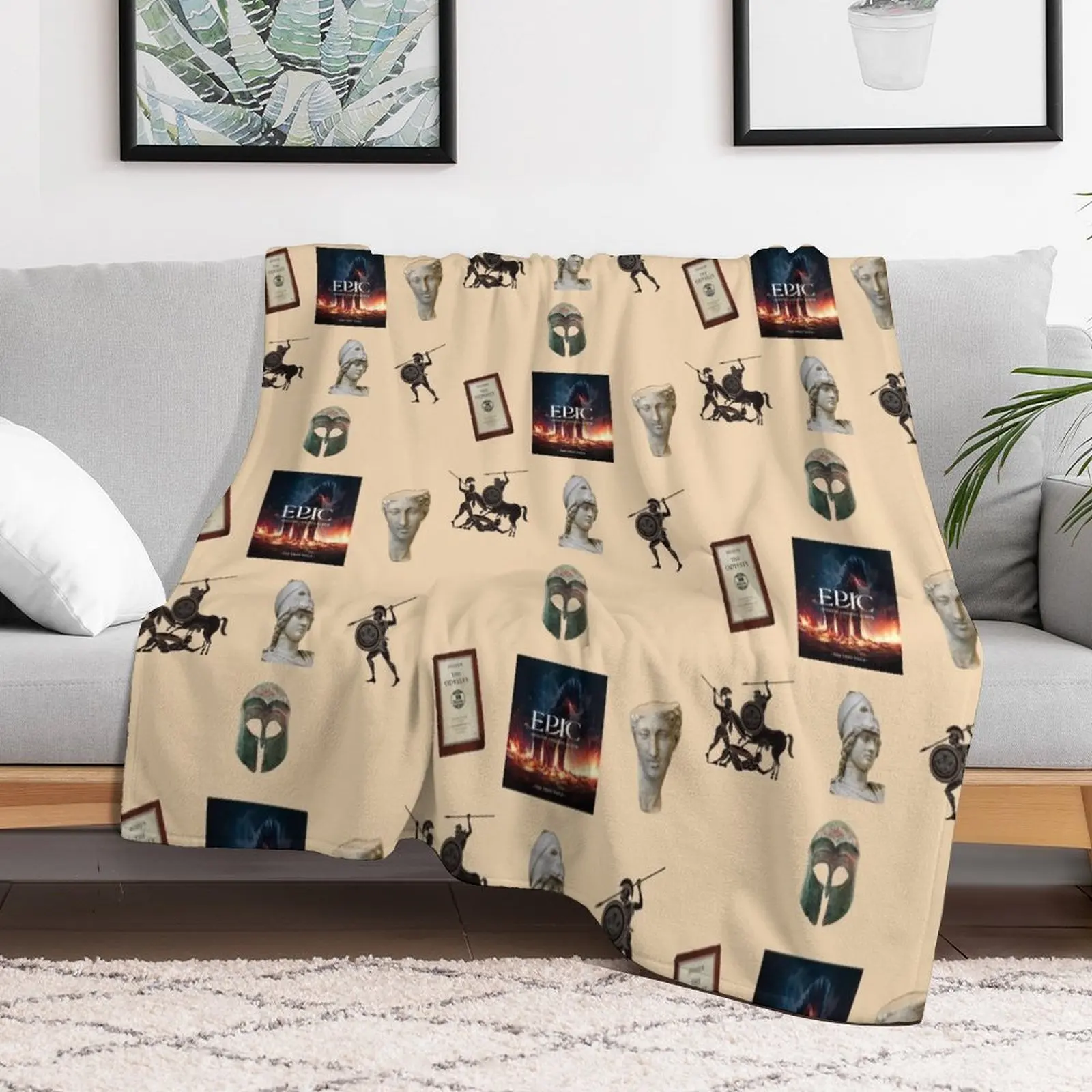 

Epic the musical Troy saga pack Throw Blanket Soft Cute Plaid Soft Plush Plaid Beach Blankets