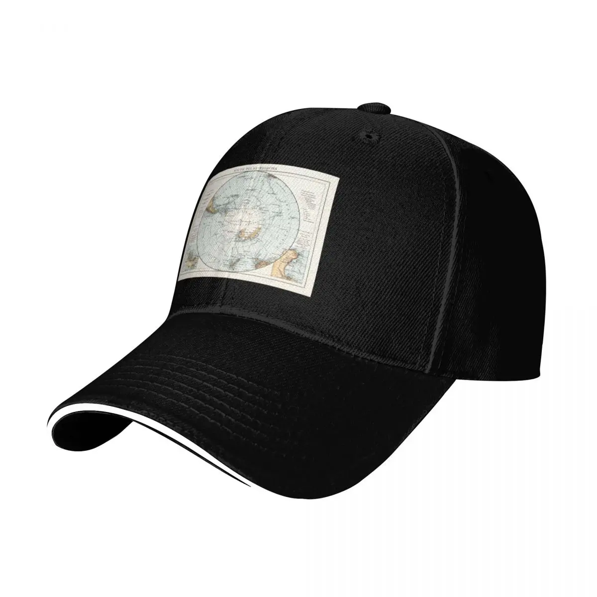 Vintage Map of Antarctica (1900) Baseball Cap Adjustable Buckle Closure Moisture Wicking Quick Dry Curved Brim Classic Fit