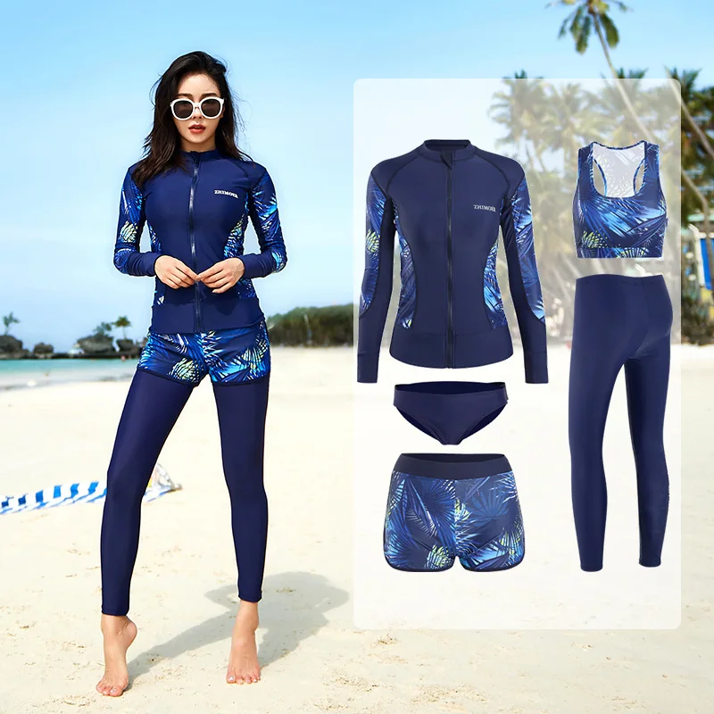 Men's 3pcs Full Set Rash Guard, UV/SPF Quick Dry Swim Shirt+Leggings+Trunks, Water Surf Swimsuit Bathing Suits Wetsuit Tracksuit