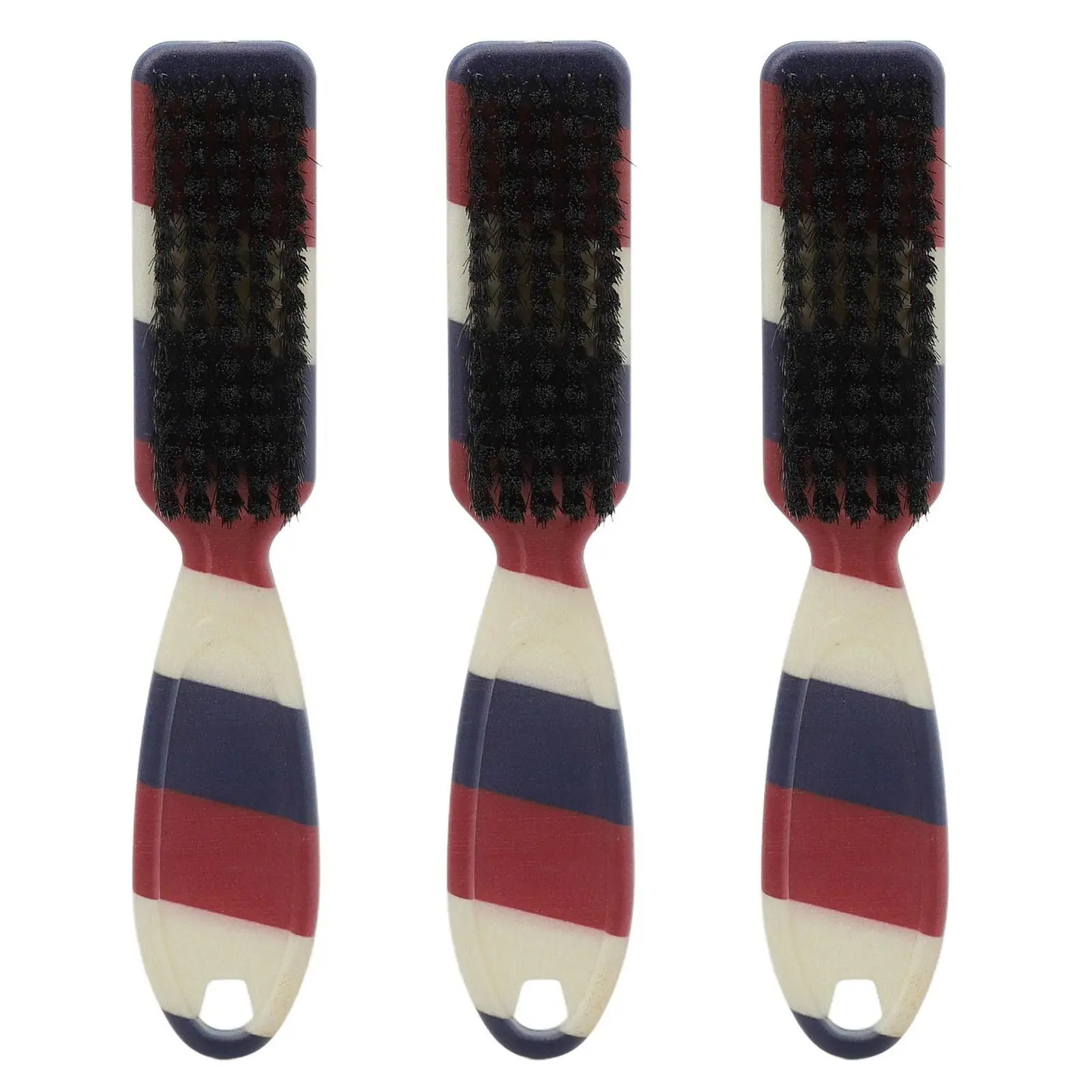 

Ergonomic Soft Beard Fade Brush - Striped Pattern Hairdressing Tool for beauty Salon & Styling