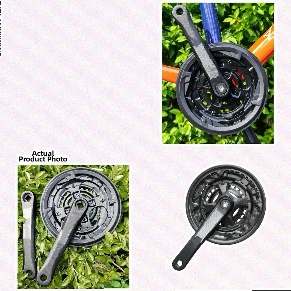 Square Taper 42T Crankset Aluminum Construction for Road and Mountain Bikes with and Heat Treated Crank Arms Square