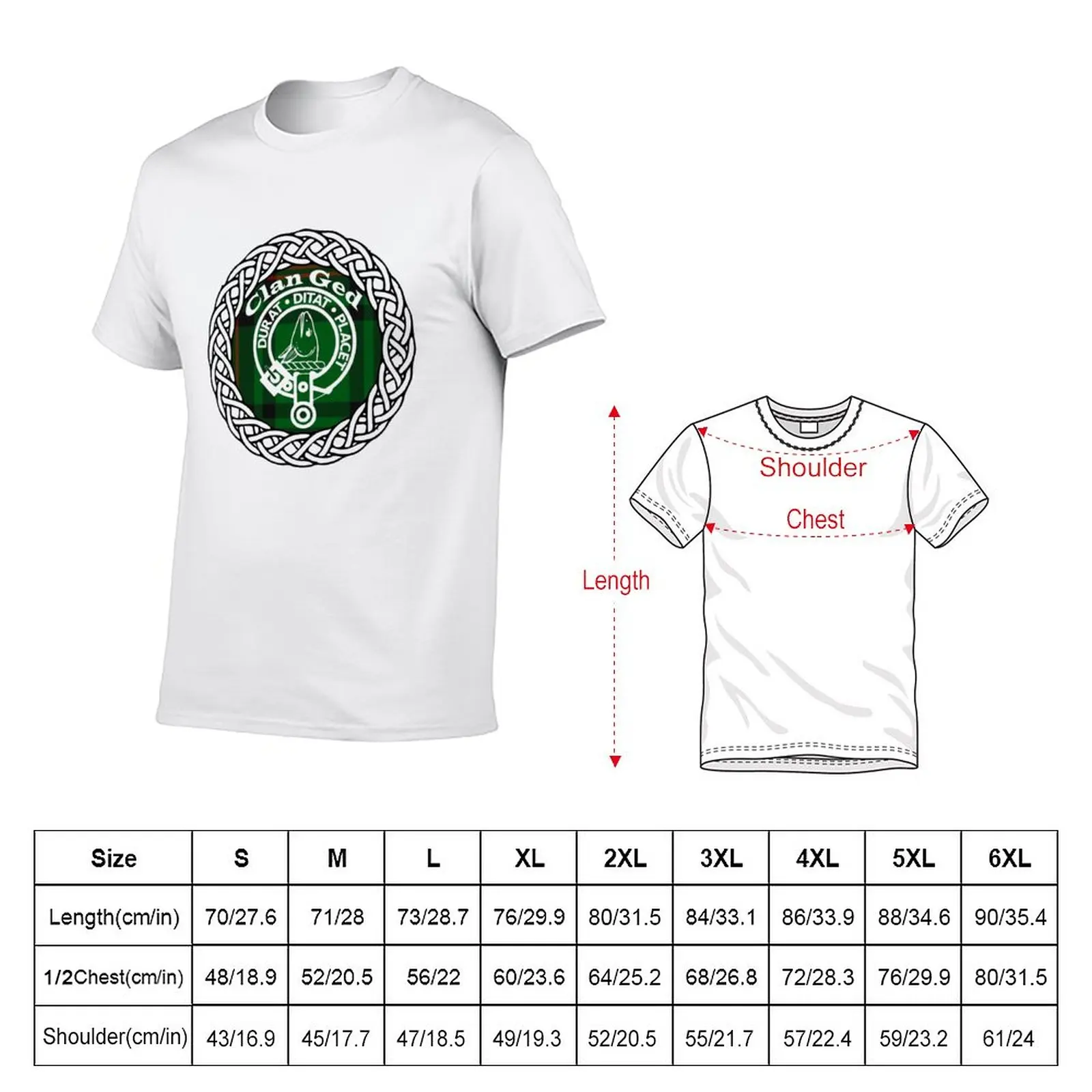 New Clan Ged surname last name tartan crest badge T-Shirt Oversized t-shirt Short t-shirt black t shirts for men