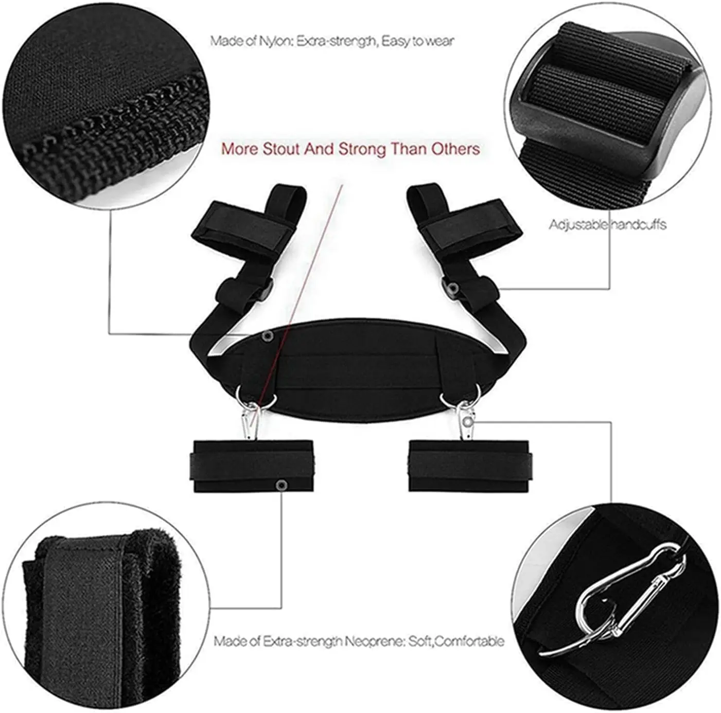 

BDSM Sex Bed Bondage Restraints Kit Toys Set Thigh Restraints for Ankles and Wrists Bar Leg Spreader Bar Sex Adult for Bedroom