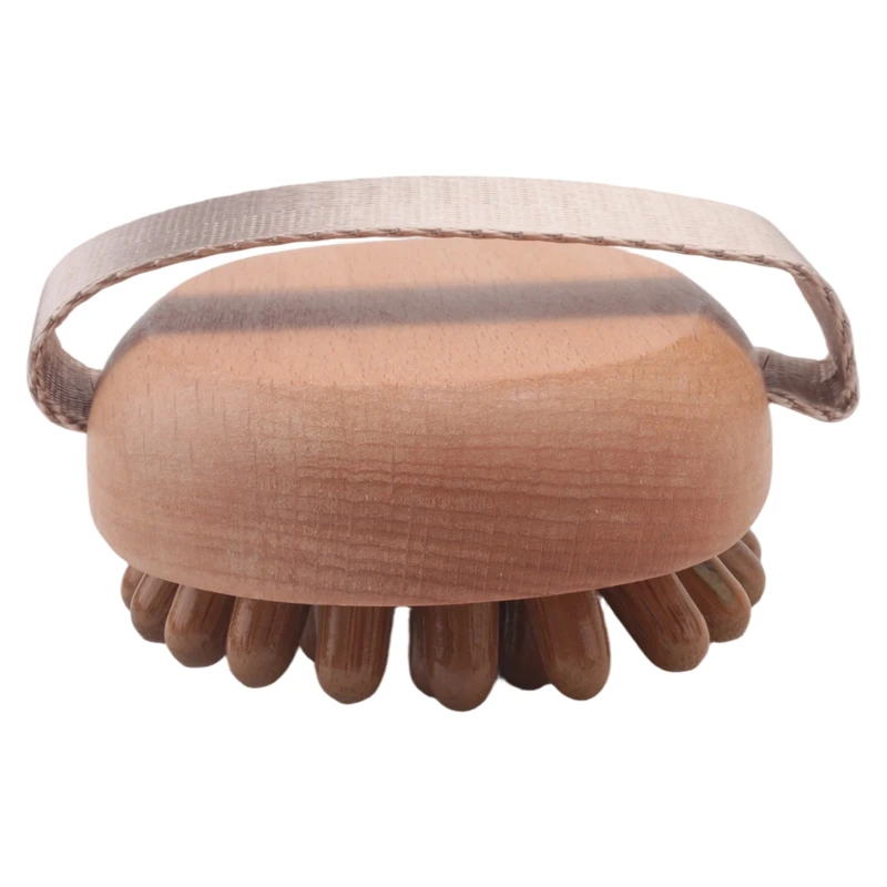 Body Anti Cellulite Brush Soothing Wooden Essential Oil Spa-Air Cushion Meridian Massage Brush Calf Kneading Instrumen