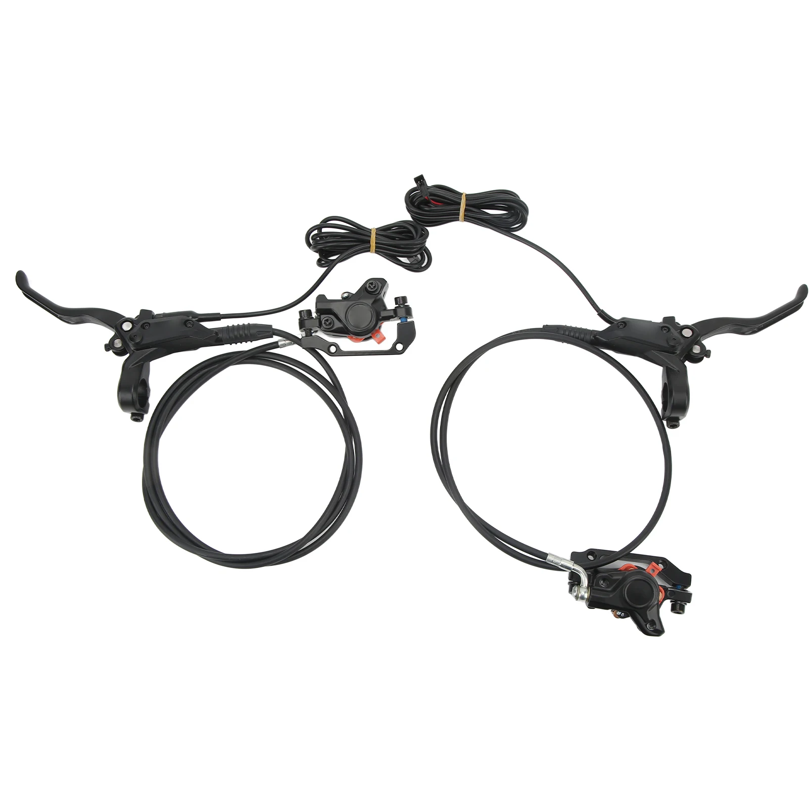 

1 Pair Dual Piston Power Off Hydraulic Pressure Disc Brake Aluminum Alloy Oil Brake Set for Folding Bike Electric Scooter