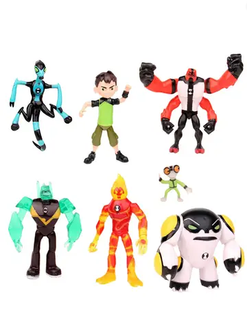 1 Pc Cartoon Ben 10 Omnitrix Alien Force Action Figures Grey Matter Four Arms Diamondhead PVC Model Collection Kid Gift Toy
