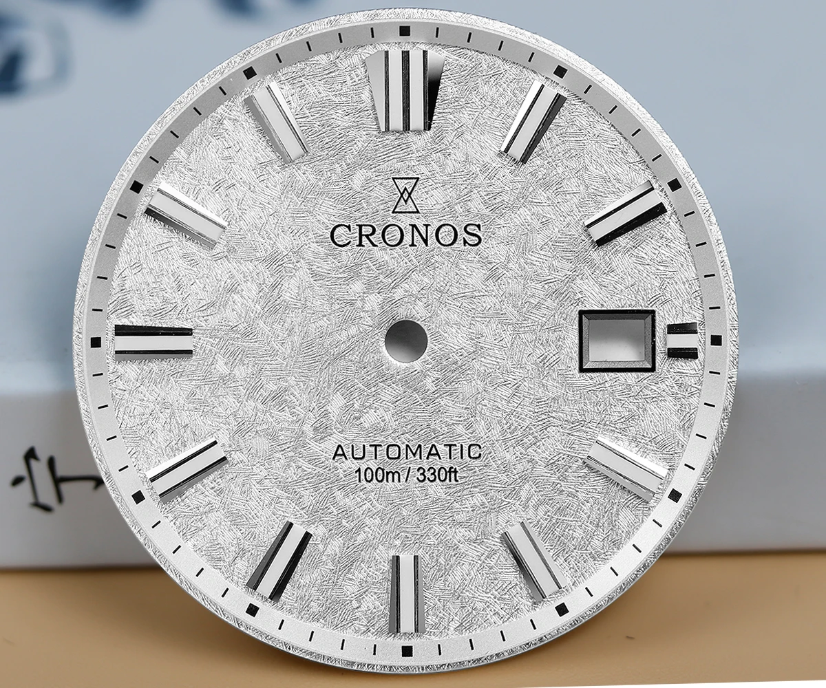 Cronos Men Watch 39mm Automatic Wristwatches White Dial Solid Links Sapphire 10 ATM L6037M