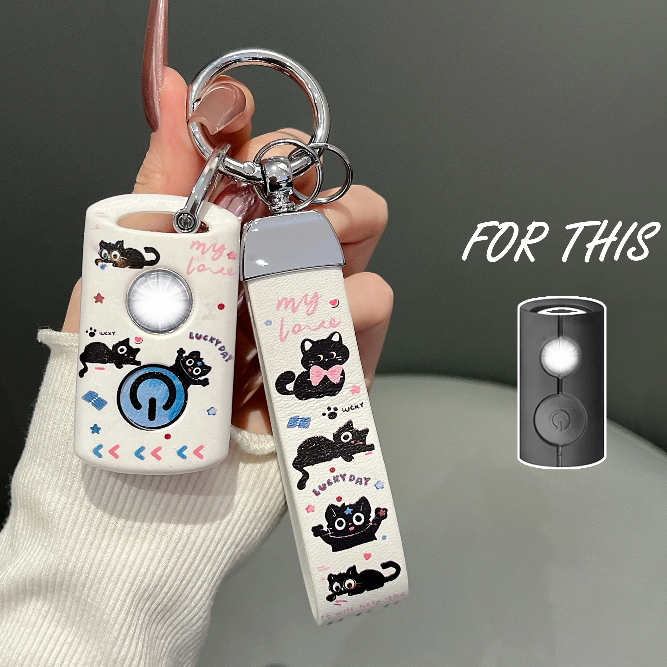 Cute Cat Smart Key Case for Ya - Tech Keychain Accessories 评论和价格