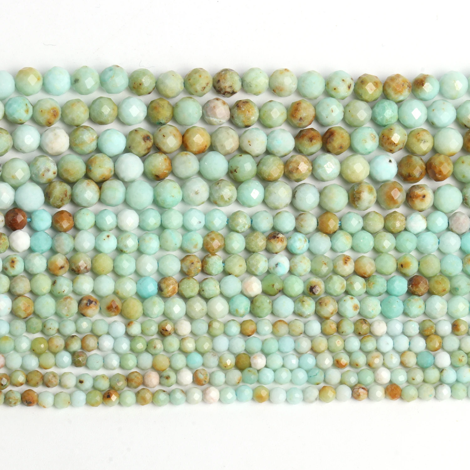 Natural Stone Faceted Beads Chrysoprase Spacer Tiny Loose Beads for Jewelry Making DIY Handmade Bracelet Necklace 15inch 2/3/4mm