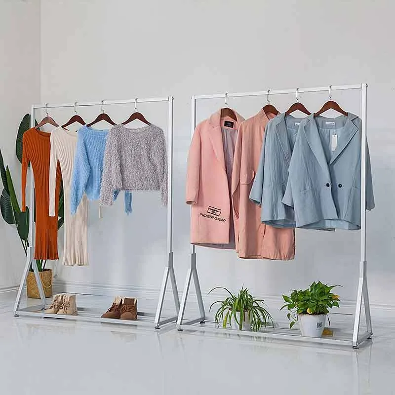 Clothing store display racks, floor-standing clothes racks, women's clothing hanging racks, practical household tools
