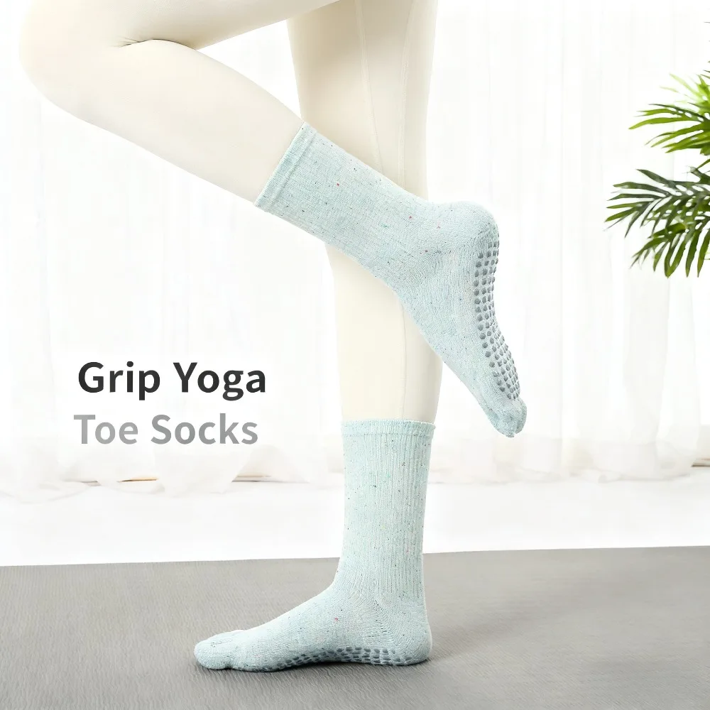 

Женские нескользящие носки в горошек, осенне-зимние гольфы, стильные спортивные нескользящие носки для йоги, пилатеса