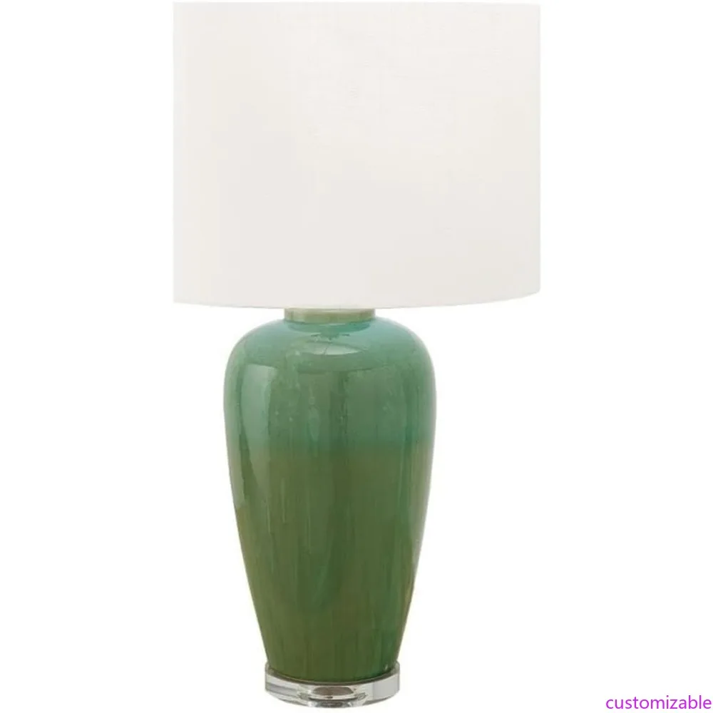 

Green Ceramic 29 High Table Lamp with Ivory Cream Shade, Modern and Contemporary Style by Monarch Specialties I 9946