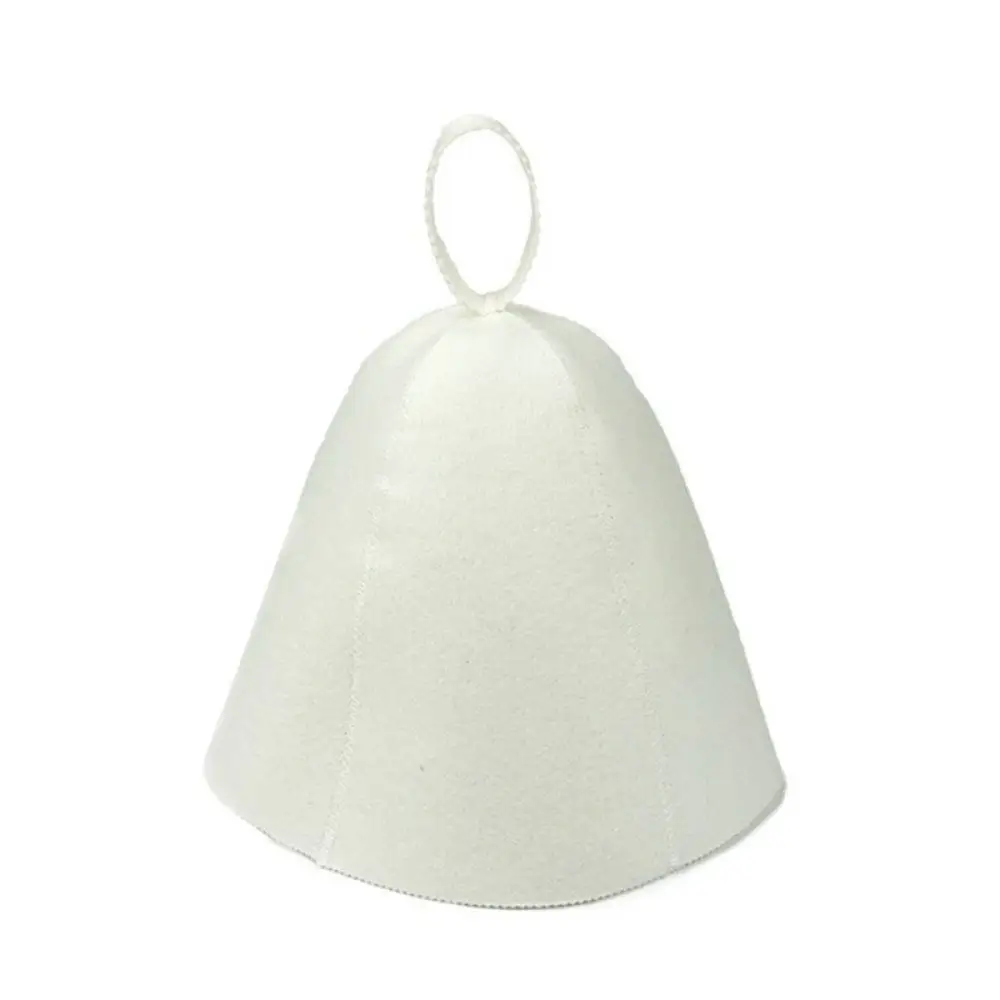 Grey Felt Sauna Hat Unisex Bath Cap Absorbent Headgear For Spa Room Shower Steam Bath Personal Care Accessories