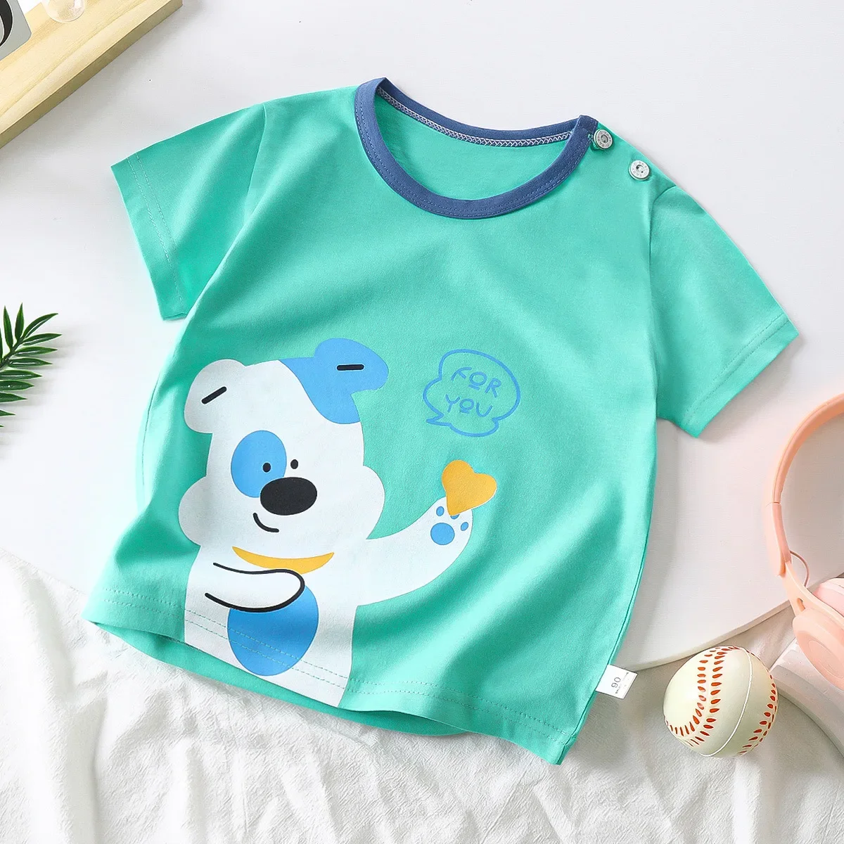 Summer Children\'s Clothing Children\'s Short Sleeved Pure Cotton New Boy T-shirt Baby Cartoon Girl Short Sleeved Korean Top