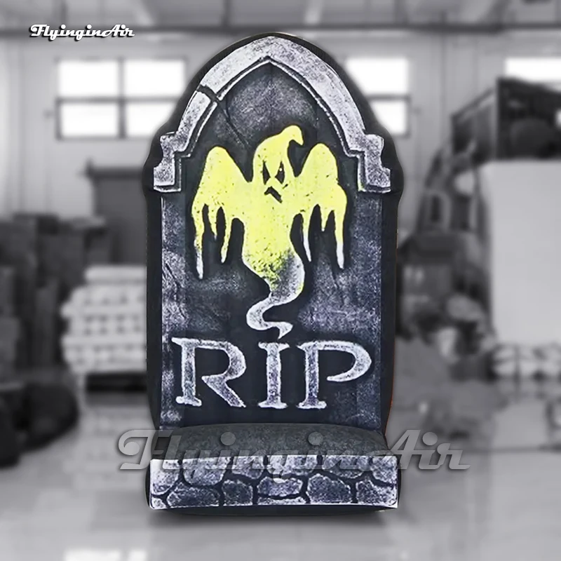 

3m Scary Outdoor Halloween Yard Decorations Giant Inflatable Tombstone Model Air Blow Up Gravestone Replica For Event