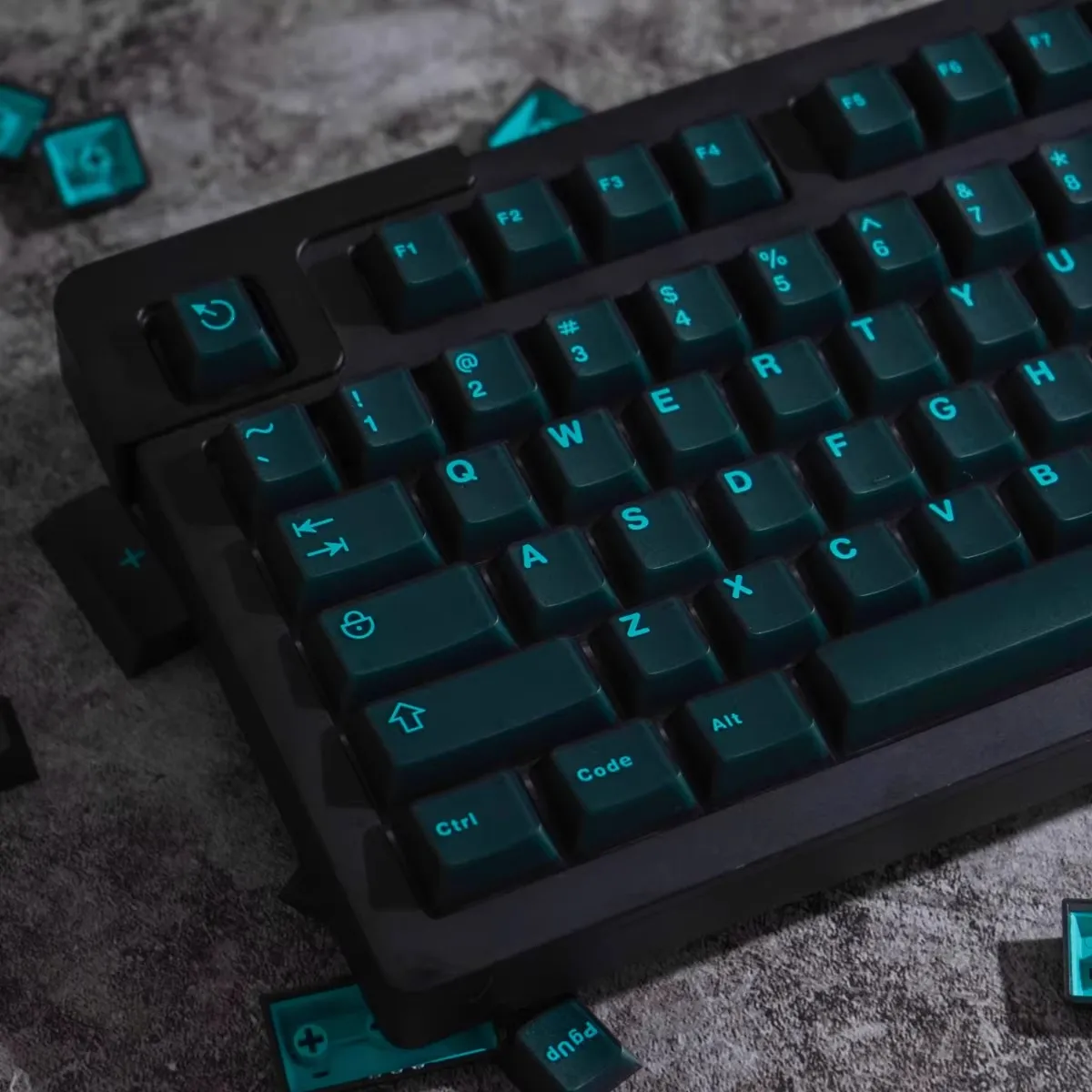 Imagem -04 - Keycap Artesanal Geleia Semi Transparente Personalizado Cereja Dual Color Abs Teclado Mecânico Preto e Dourado 120 Teclas