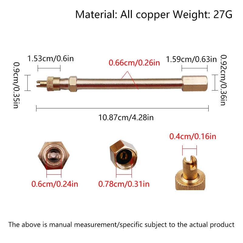 Балансировочный удлинитель автомобильного клапана, удлинитель для скутера, одноколесного велосипеда, насадка для вакуумной шины из чистой меди, удлинитель, насадка для красоты