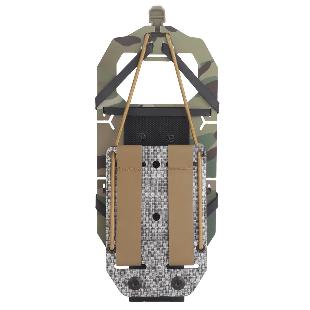 Custodia porta telefono rotante piegata tattica adatta per smartphone di grandi dimensioni MOLLE fisso navigazione operativa verticale e laterale