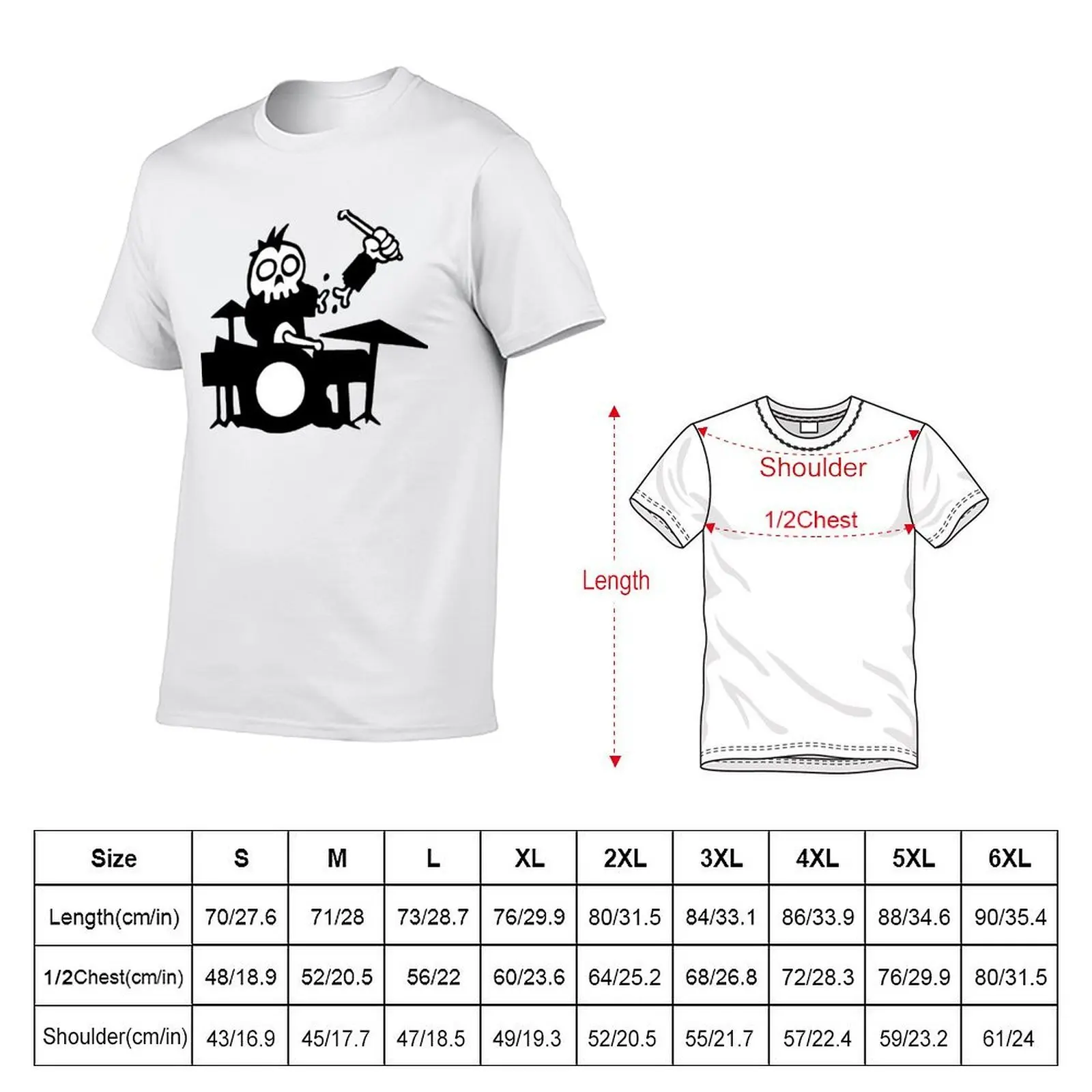 zombi drum funny drummer T-Shirt man graphic t shirt t shirts for man graphic tees T-Shirt