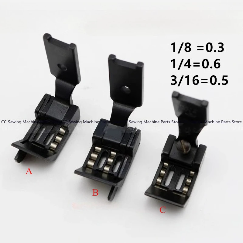 RS570 Roller Presser Foot 1/4 Double Needle R212 Roller Presser Foot Industrial Sewing Machine Spare Parts