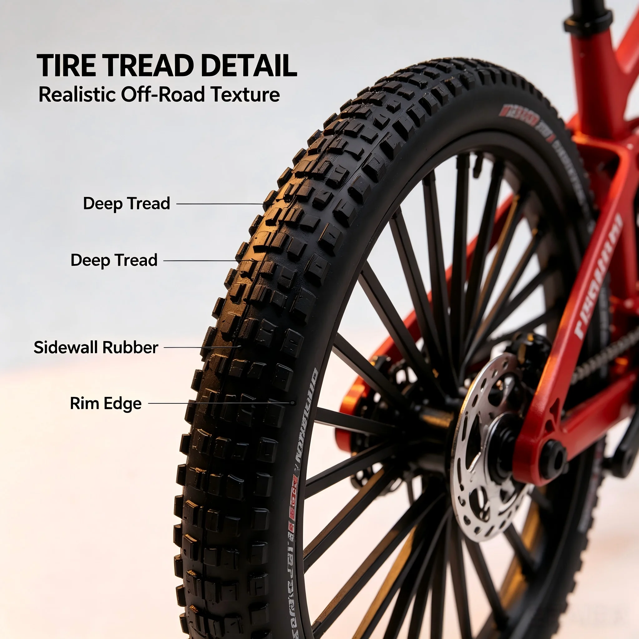 Full Suspension Mountain Bike Model Alloy Mini Off-road Bicycle Simulation Dual Shock Absorption Desktop Ornament Collectible Gi
