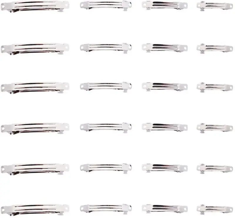 

120 упаковок, 4 размера, железные французские заколки для волос для изготовленных бантов, платиновые