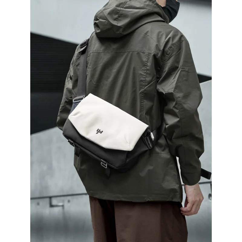 Functional Crossbody Bag Men's Messenger Bag Cycling Backpack Portable Shoulder Bag Trendy Crossbody Bag