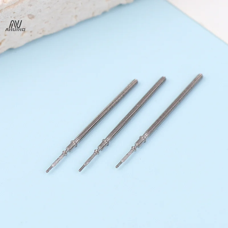 6Pcs Steel Crown Parts Crown Watch Steel Stem For VK63 VK64 VK67 VK68 VK61 Quartz Movement Stem Universal Handle Stem