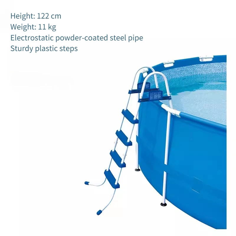 

Universal Double-sided Pool Ladder with Corrosion-resistant Metal Brackets, Sturdy and Durable Steps, and Easy Installation