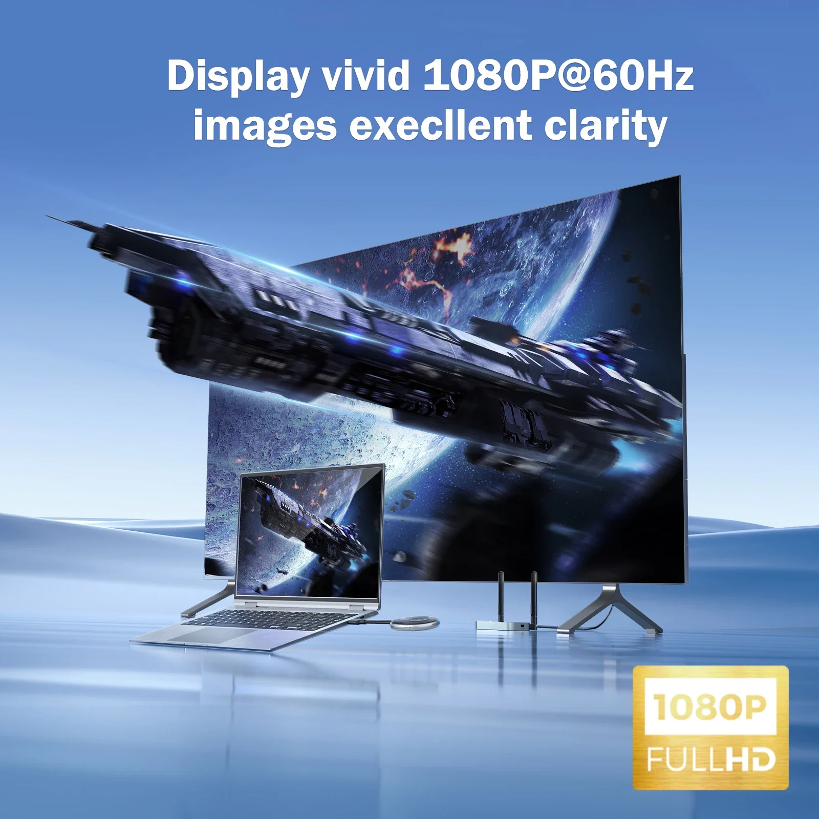 Offre spéciale sans fil HDMI Donge HDMI adaptateur d'extension émetteur récepteur vidéo Audio étendre 50M Miracast pour TV ordinateur portable PC Mobile