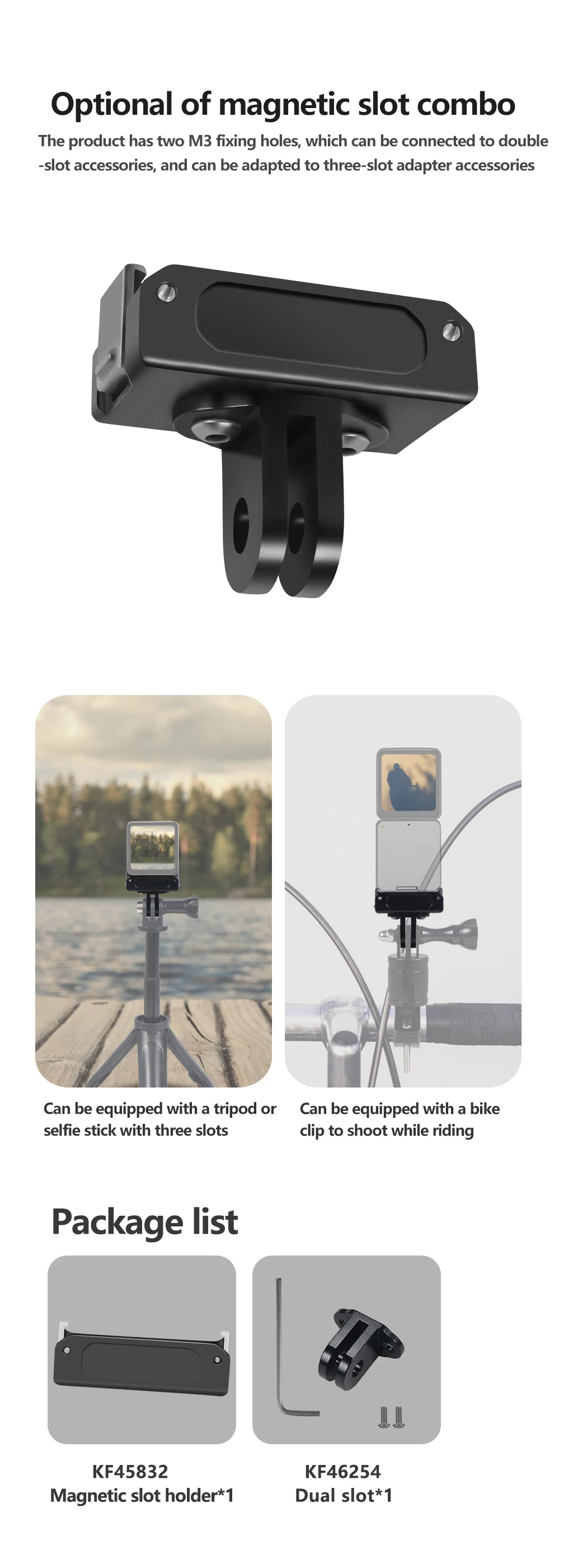 Für Osmo 360 Osmo Action 5pro 4 3 2 Kamera Magnetische Basis Schnellwechselplatte Schnellschalter 1/4 Schraube Stativadapter Befestigungshalterung – Detail 17
