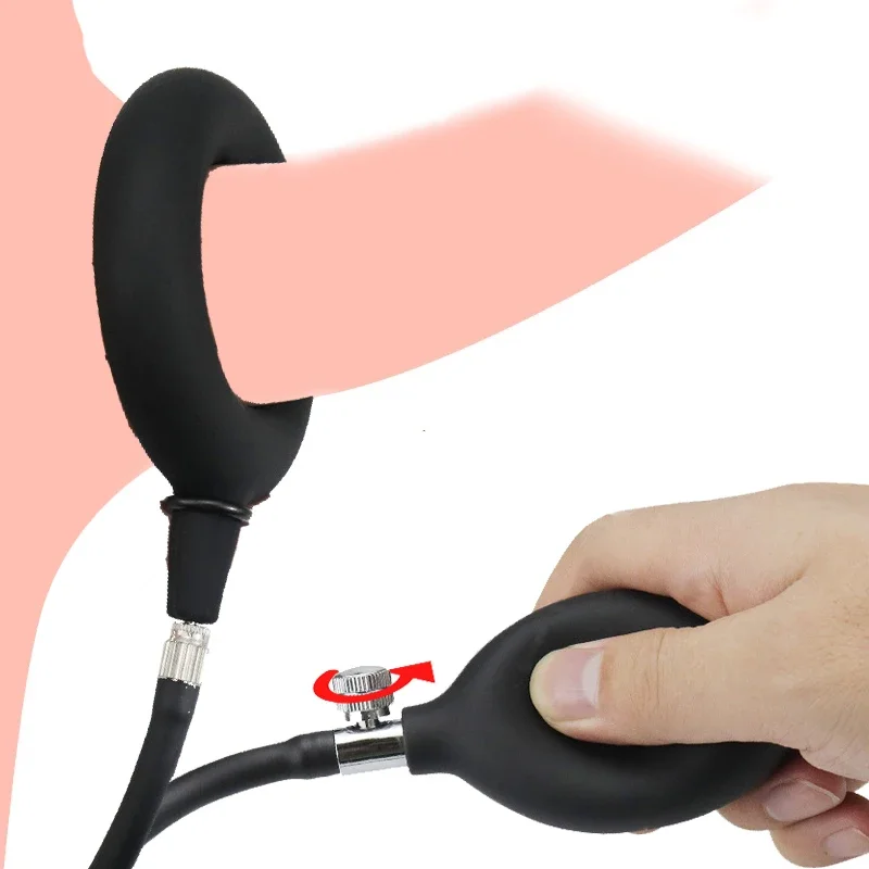 Penis Enlargement Pump Cock Ring Delay Ejaculations Ring Sex Toys Inflatable Dick Sleeve Bondage Penis Trainer Silicone Cockring