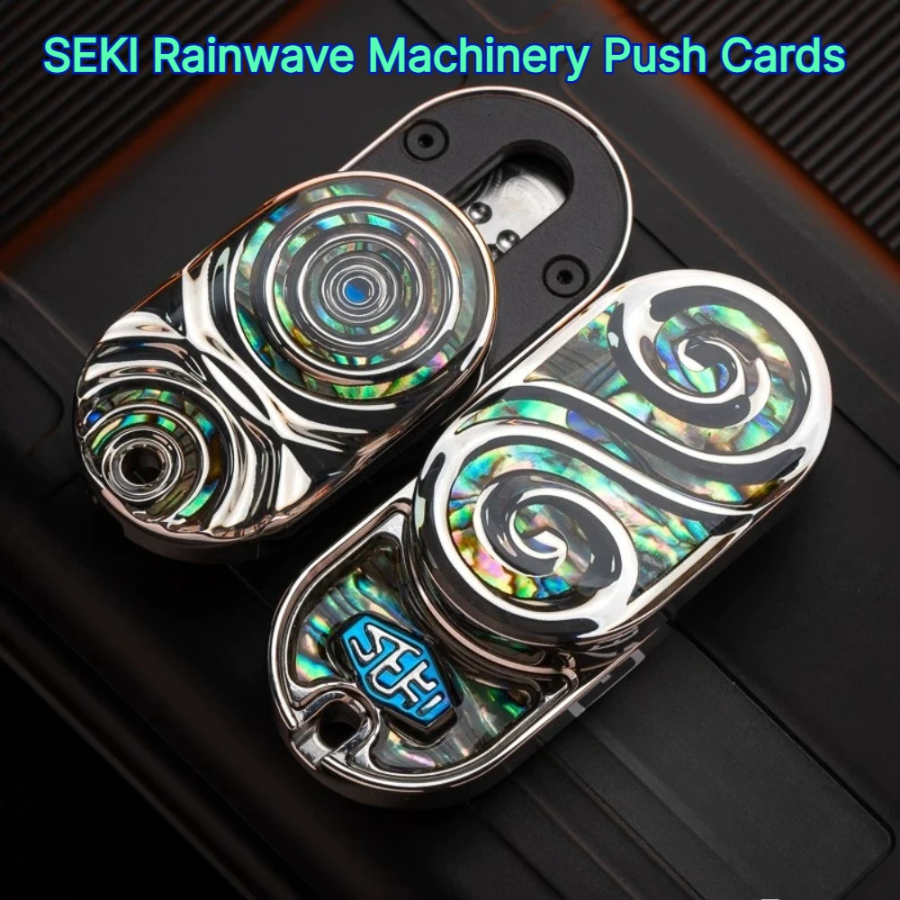 SEKI EDC Rainwave Dingding Mechanical Metal Rail Fingertip Rotating Card Push Stress Toy