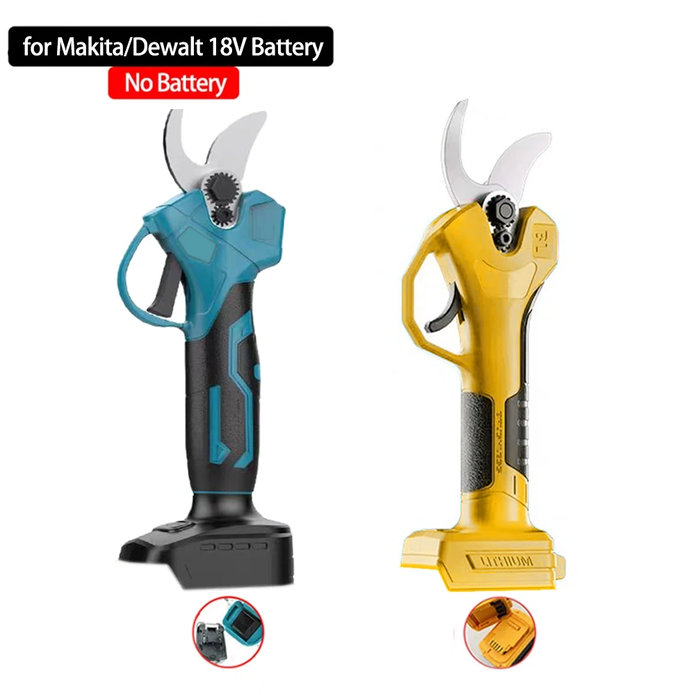 Tesoura de poda elétrica sem escova, podador de jardim sem fio, tesoura de jardim para árvores frutíferas, adequada para makita/dewalt 20v sem bateria