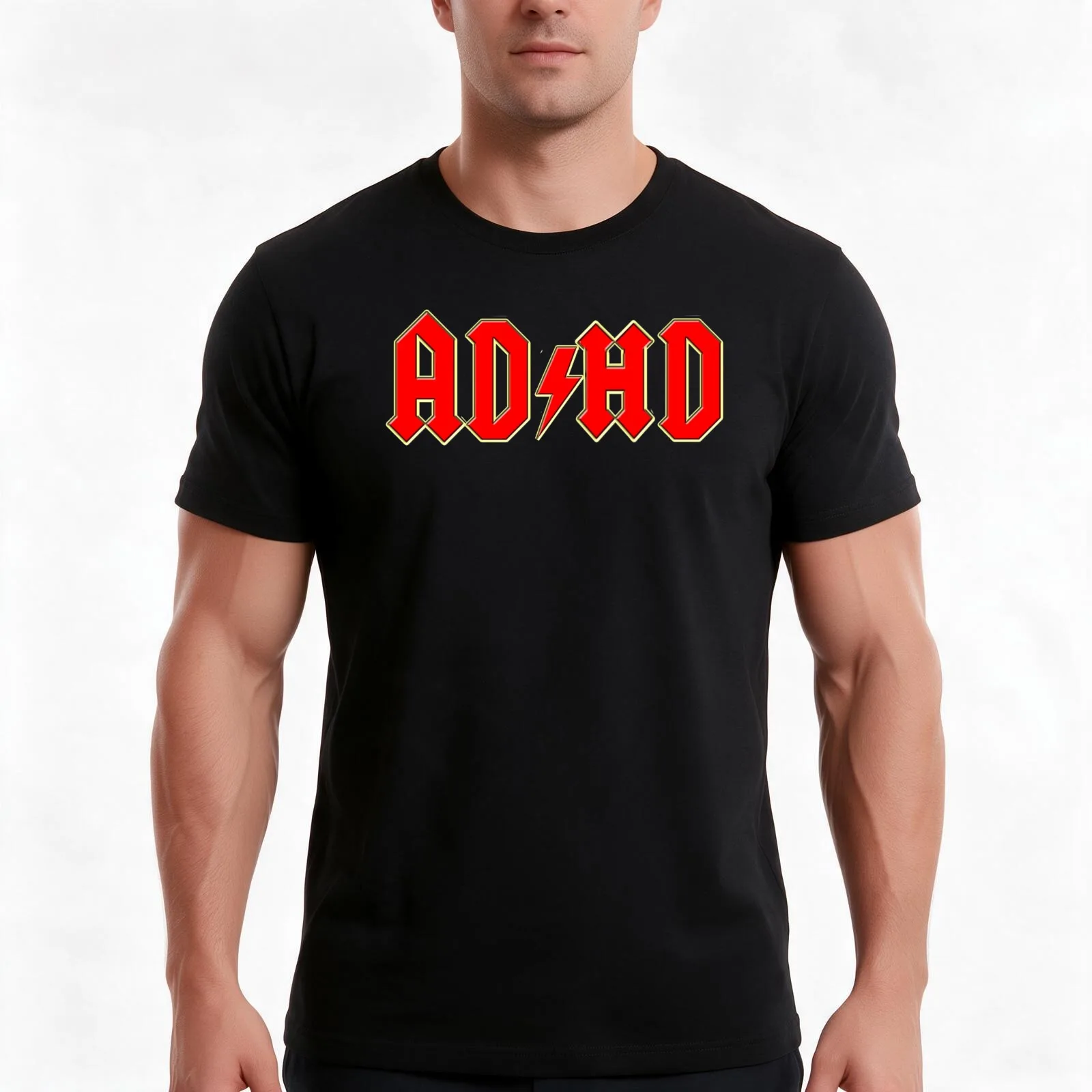 ADHD (PUN) T-Shirt Summer Casual Cotton Tee Oversized Streetwear Tops Vintage Graphic Print Loose Fit Short Sleeve