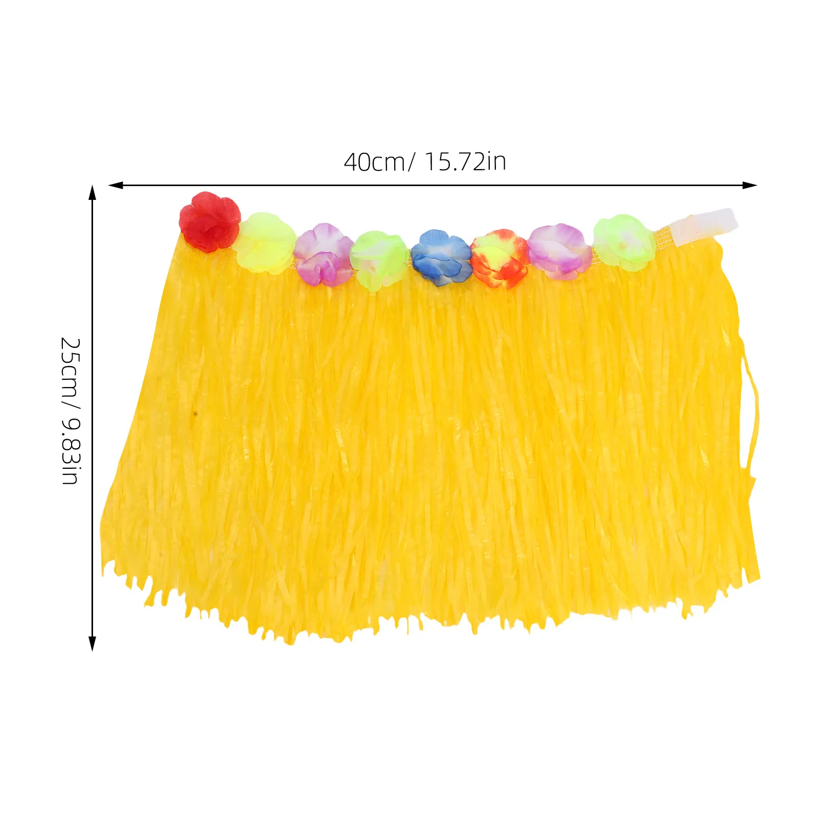 Hawaiian Accessories for Hula Skirt Set Head Hoop Bracelets Flower Garland Luau Party Outfits Beach Theme Costume Set - view 4