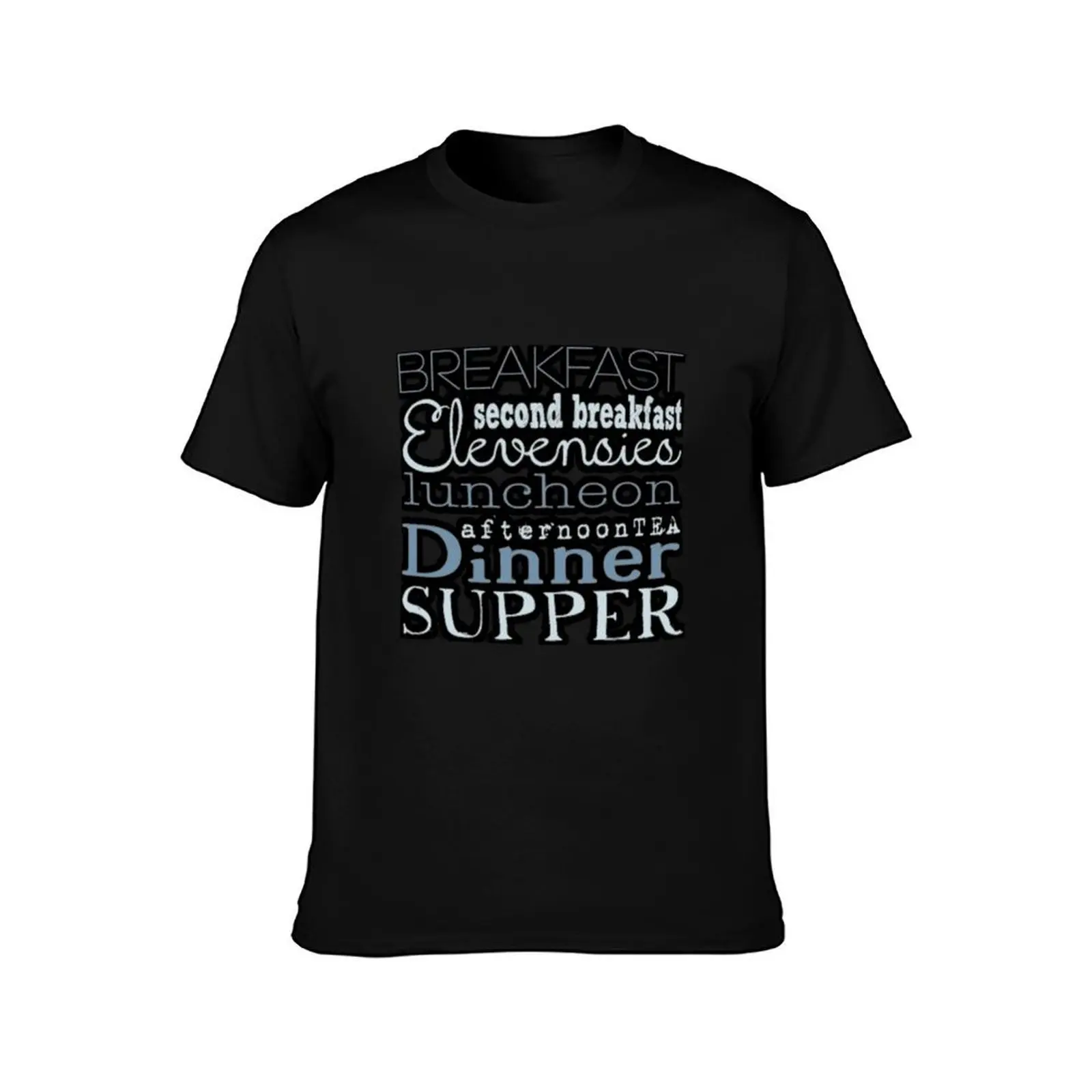 7 meals T-Shirt, Summer Casual Cotton Tee, Oversized Streetwear Tops, Vintage Graphic Print, Loose Fit Short Sleeve, 100% Cotton